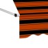 Toldo manual retráctil naranja y marrón 250