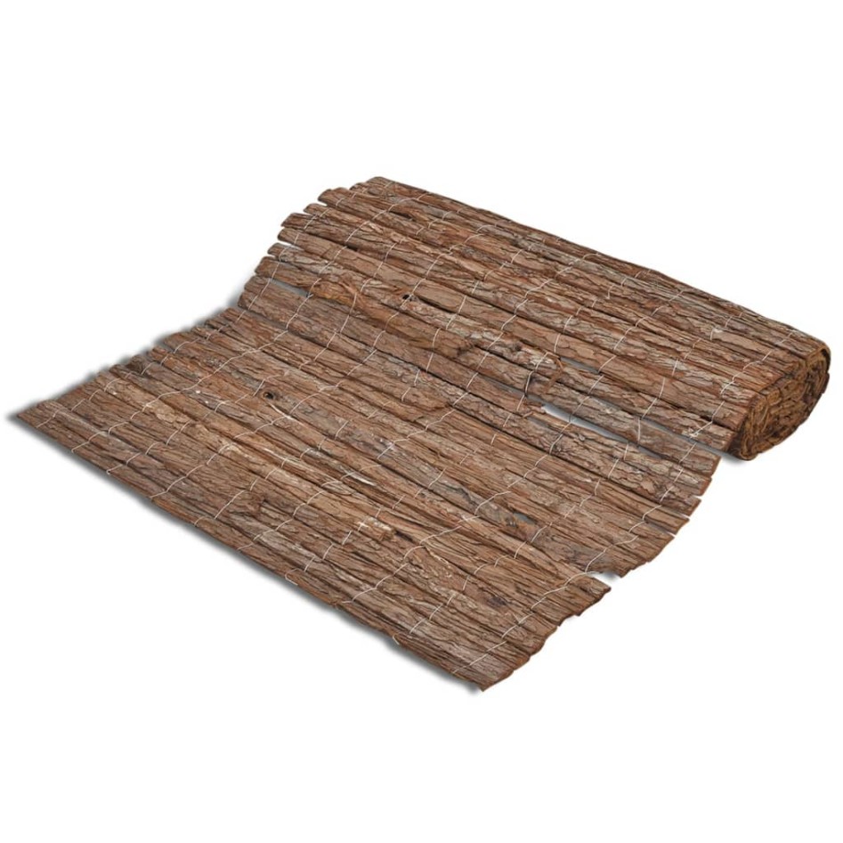 Valla cañizo de corteza 400x100