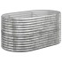 Jardinera arriate acero recubrimiento polvo plata 152x80x68