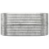 Jardinera arriate acero recubrimiento polvo plata 152x80x68