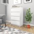Aparador de madera contrachapada blanco 60x35x98,5