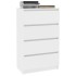 Aparador de madera contrachapada blanco 60x35x98,5