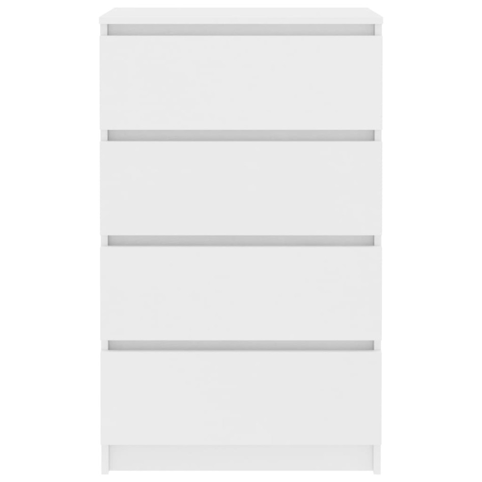 Aparador de madera contrachapada blanco 60x35x98,5