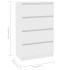 Aparador de madera contrachapada blanco 60x35x98,5