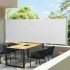 Toldo lateral retráctil para patio crema 600x160