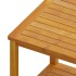 Mesa auxiliar de madera maciza de acacia 45x45x45