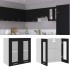 Armario colgante cocina madera contrachapada negro 60x31x60