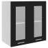 Armario colgante cocina madera contrachapada negro 60x31x60