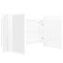 Armario espejo de baño LED acrílico blanco brillo 80x12x45