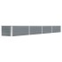 Arriate de jardín de acero galvanizado gris 320x40x45