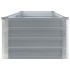Arriate de jardín de acero galvanizado gris 320x40x45