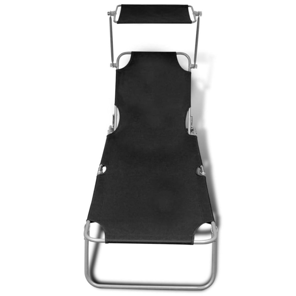 Tumbona plegable con capota acero y tela