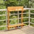 Mesa alta de balcón de madera maciza de acacia 90x37x122,5