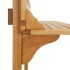 Mesa alta de balcón de madera maciza de acacia 90x37x122,5