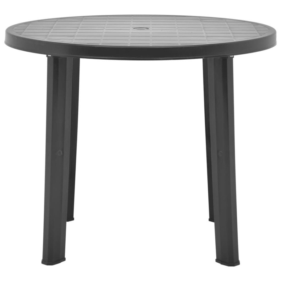 Mesa de jardín de plástico gris antracita 89
