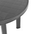 Mesa de jardín de plástico gris antracita 89