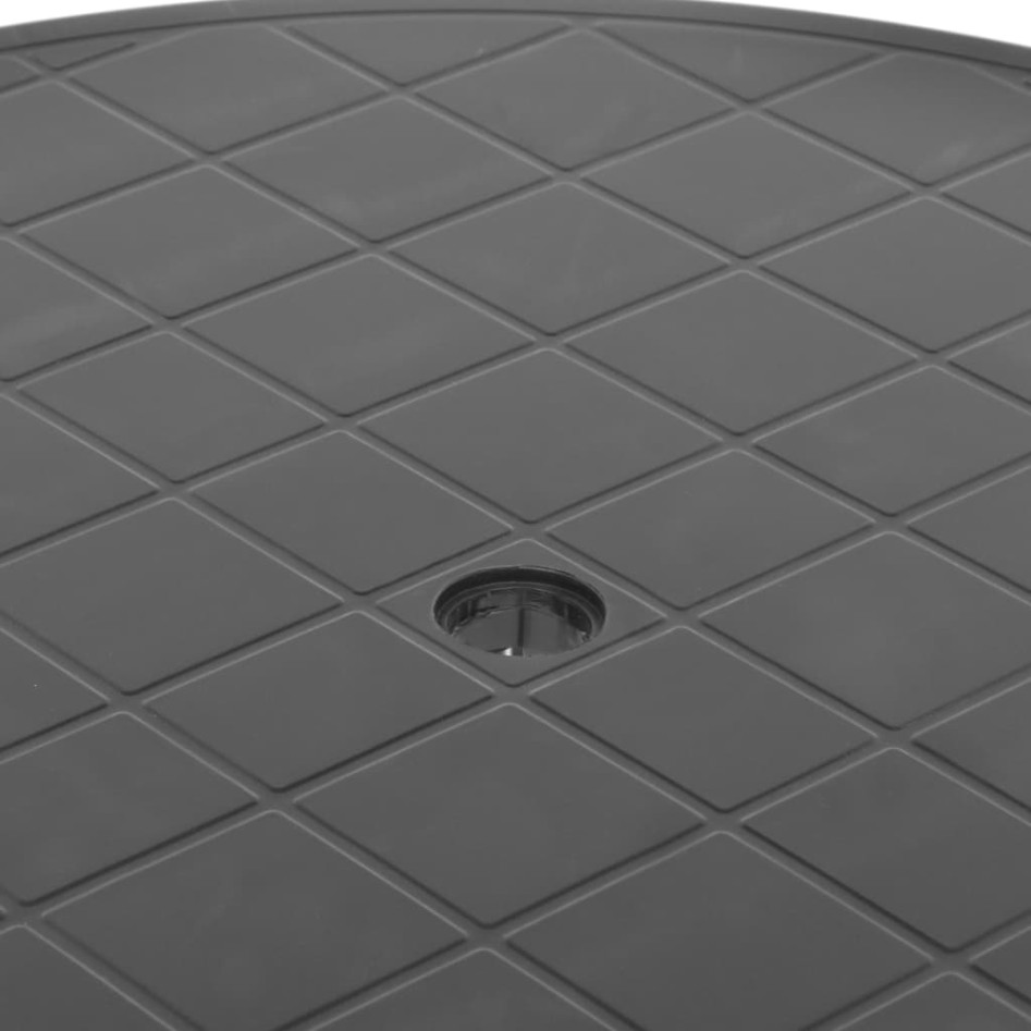 Mesa de jardín de plástico gris antracita 89