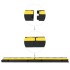 Rampas protectoras de cables 2 uds 1 canal goma 100