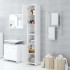 Armario de baño madera contrachapada blanco 30x30x183,5