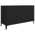 Aparador de madera de ingeniería negro 100x36x60
