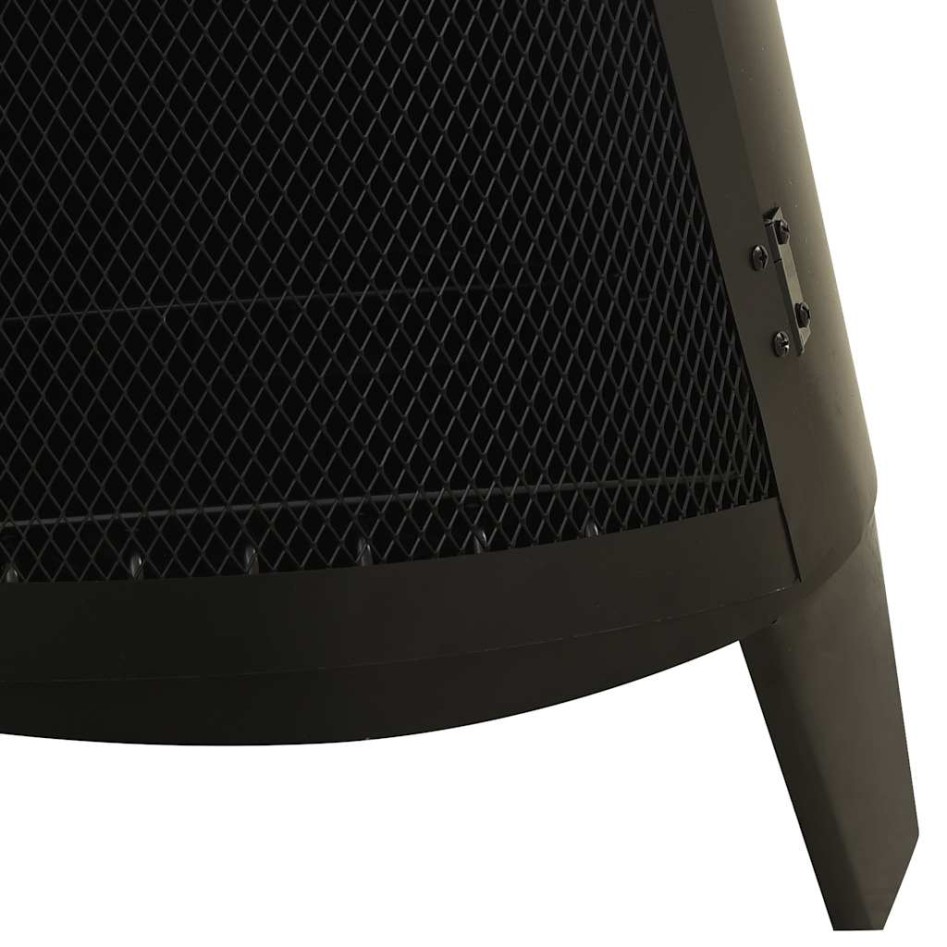 Estufa de jardín con atizador acero 38x38x122