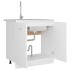 Armario bajo fregadero madera ingeniería blanco 80x46x81,5
