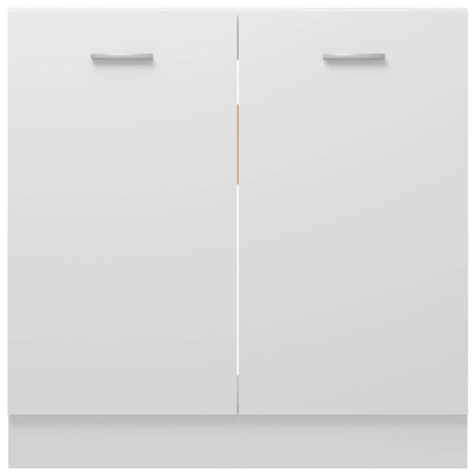 Armario bajo fregadero madera ingeniería blanco 80x46x81,5