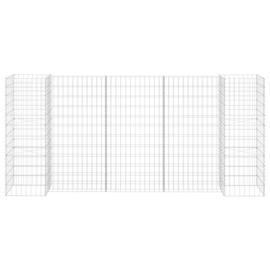 Jardinera de gaviones forma de H alambre de acero 260x40x120