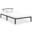 Estructura de cama sin colchón metal negro 90x200 cm