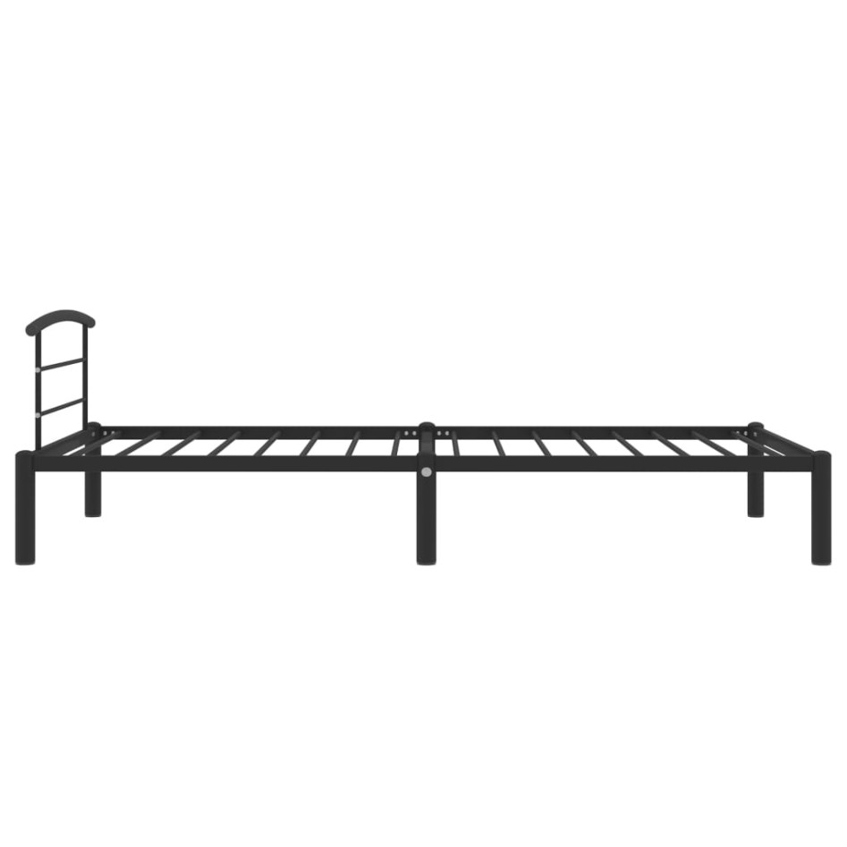 Estructura de cama sin colchón metal negro 90x200