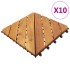 Baldosas de terraza 10 uds madera maciza de acacia 30x30