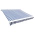 Toldo de lona azul y blanco 4x3 m (sin