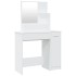 Tocador con espejo blanco 86,5x35x136