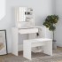 Tocador con espejo blanco 86,5x35x136