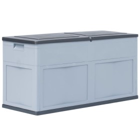 Caja de almacenamiento de jardín 320 L gris y