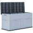 Caja de almacenamiento de jardín 320 L gris y