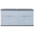 Caja de almacenamiento de jardín 320 L gris y