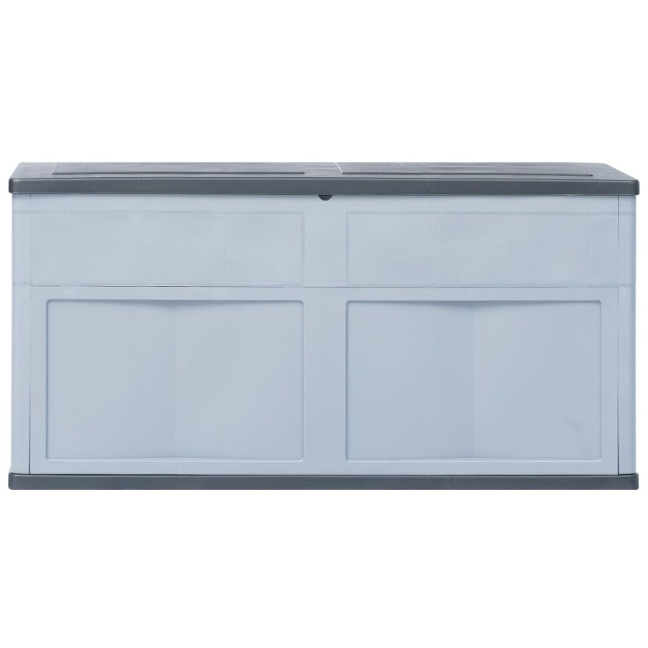 Caja de almacenamiento de jardín 320 L gris y