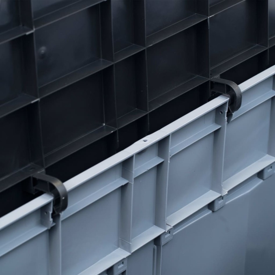Caja de almacenamiento de jardín 320 L gris y