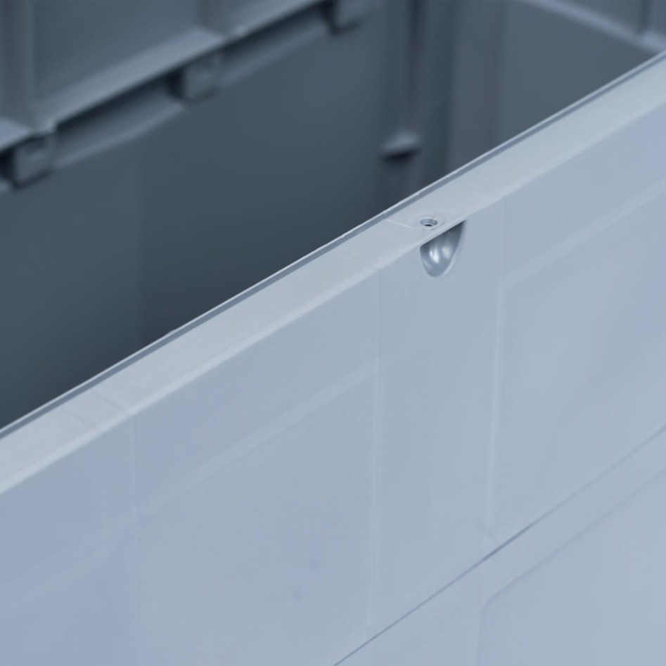 Caja de almacenamiento de jardín 320 L gris y