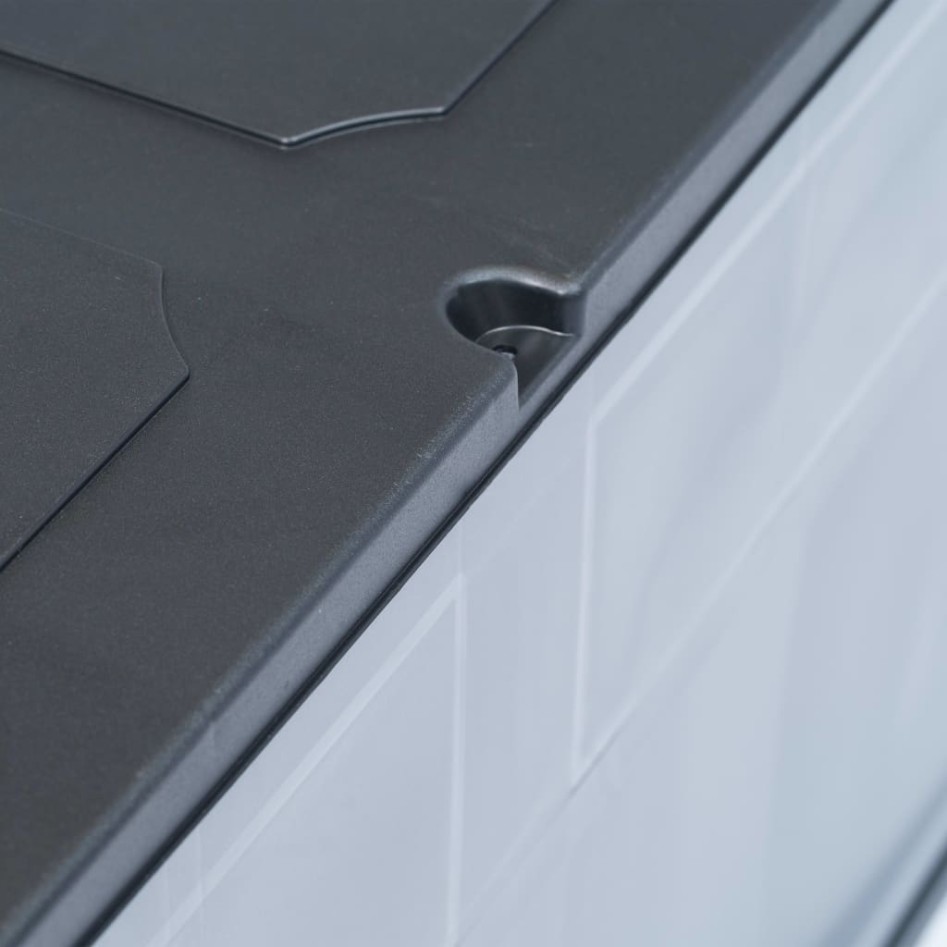 Caja de almacenamiento de jardín 320 L gris y