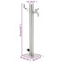 Columna de agua de jardín acero inoxidable redonda 65