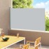 Toldo lateral retráctil para patio gris 200x300
