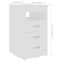 Cajonera de madera contrachapada blanco 40x50x76