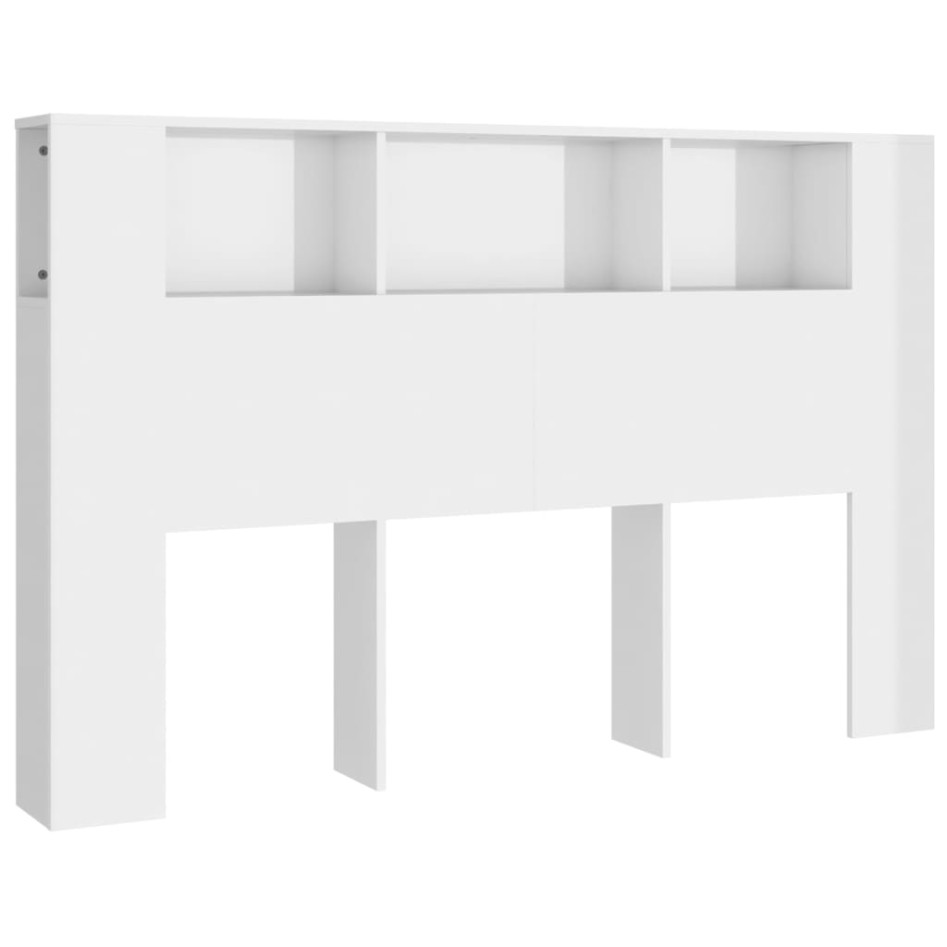 Mueble cabecero blanco brillante 160x18,5x104,5