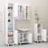 Armario de baño madera contrachapada blanco 30x30x179