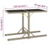 Mesa de jardín de vidrio y ratán sintético beige 110x53x72