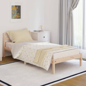 Estructura de cama sin colchón madera maciza de pino 90x200