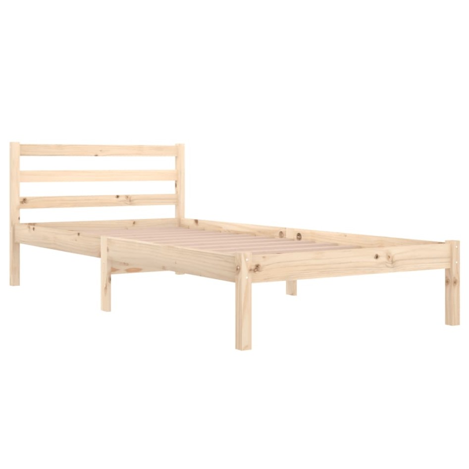 Estructura de cama sin colchón madera maciza de pino 90x200