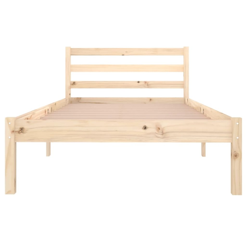 Estructura de cama sin colchón madera maciza de pino 90x200